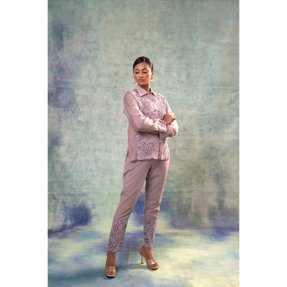 Sonia Khatri Mauve Shirt with Inner and Pant (Set of 3)