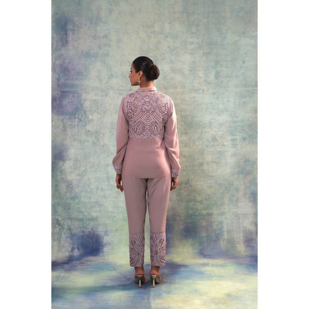 Sonia Khatri Mauve Shirt with Inner and Pant (Set of 3)