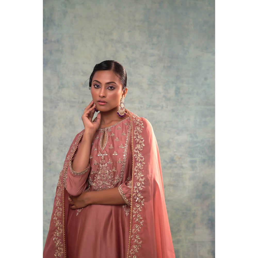 Sonia Khatri Mauve Charm Kurta with Palazzo and Dupatta (Set of 3)
