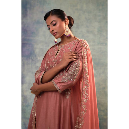 Sonia Khatri Mauve Charm Kurta with Palazzo and Dupatta (Set of 3)