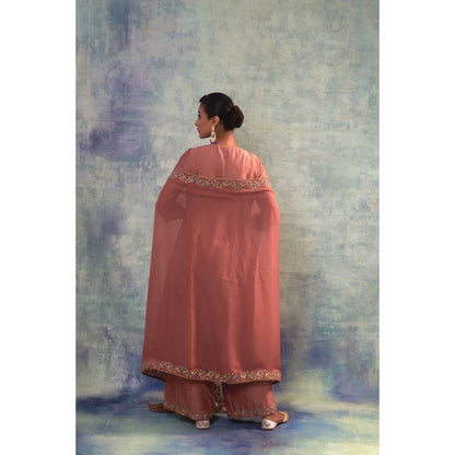 Sonia Khatri Mauve Charm Kurta with Palazzo and Dupatta (Set of 3)