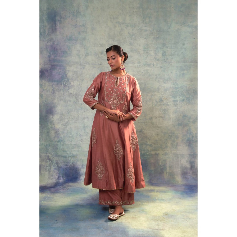 Sonia Khatri Mauve Charm Kurta with Palazzo and Dupatta (Set of 3)