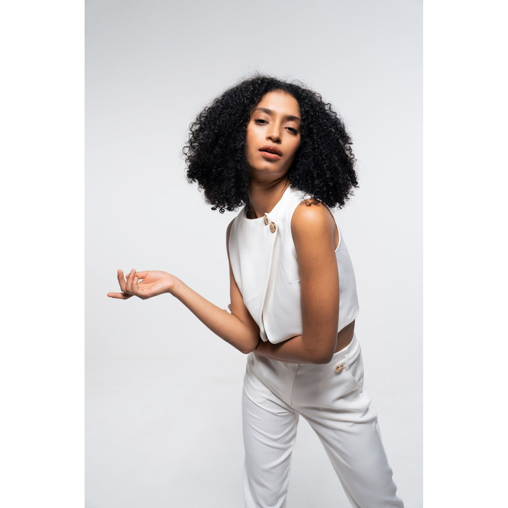 SOTBELLA Formal White Top and Pants (Set of 2)