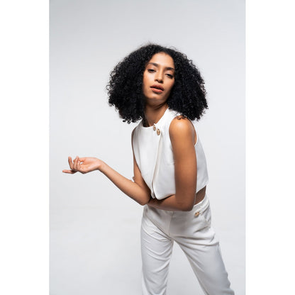 SOTBELLA Formal White Top and Pants (Set of 2)