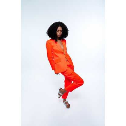 SOTBELLA Orange Single Breasted Blazer