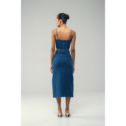 SOTBELLA Indigo Rosetted Blue Co-Ord (Set of 2)