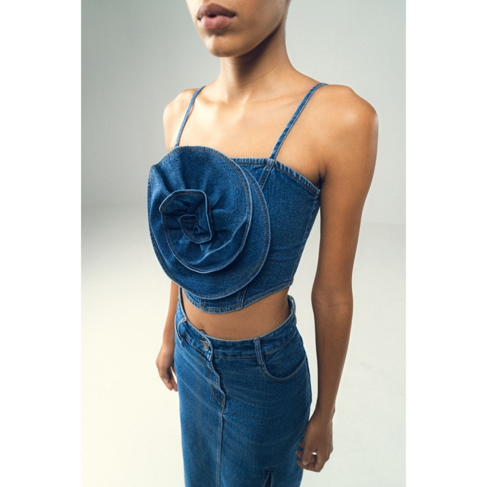 SOTBELLA Indigo Rosetted Blue Co-Ord (Set of 2)