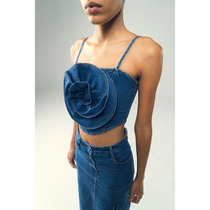 SOTBELLA Indigo Rosetted Blue Co-Ord (Set of 2)
