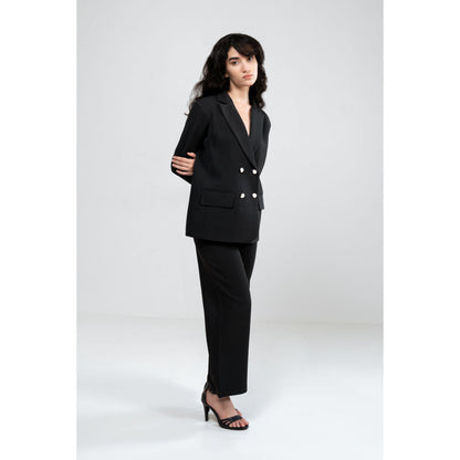 SOTBELLA Black Oversized Fit Co-Ord (Set of 2)
