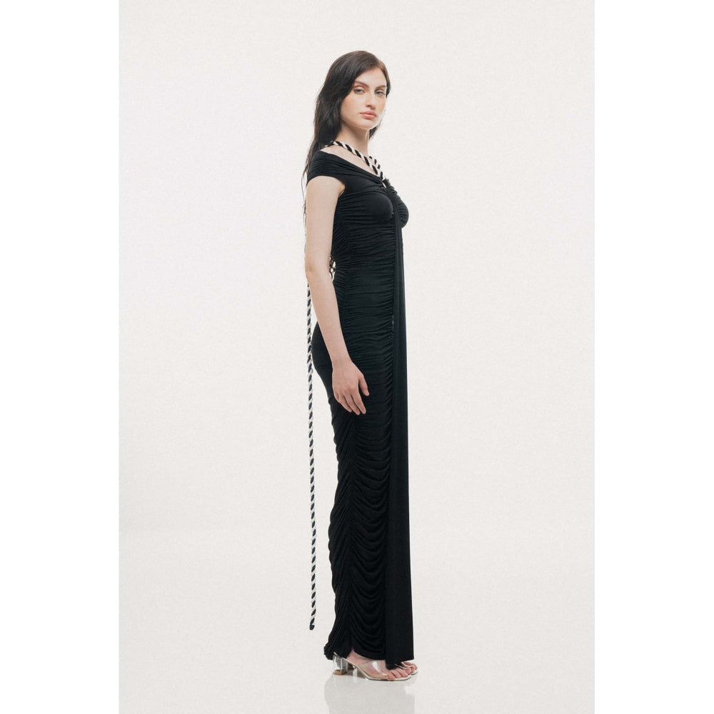 SOTBELLA Off-Shoulder with Rope and Ring Detail Maxi Dress
