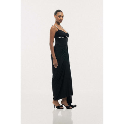 SOTBELLA Twisted Cord Rope Strap Maxi Dress