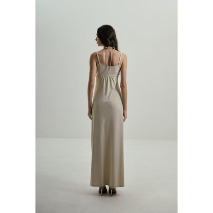 SOTBELLA Ivory Maxi Dress with Sequins Bust Details