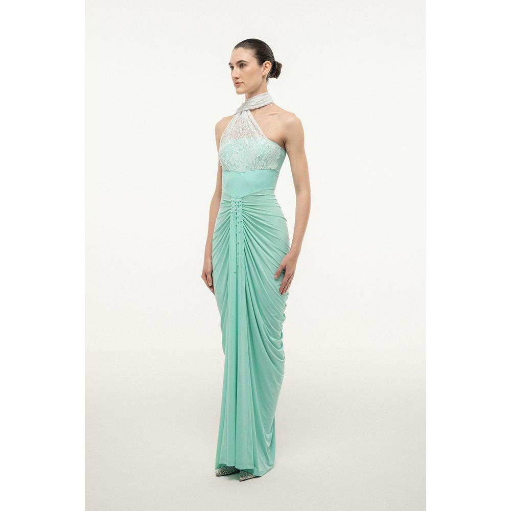 SOTBELLA MINT GREEN WITH LACE BUST Maxi Dress