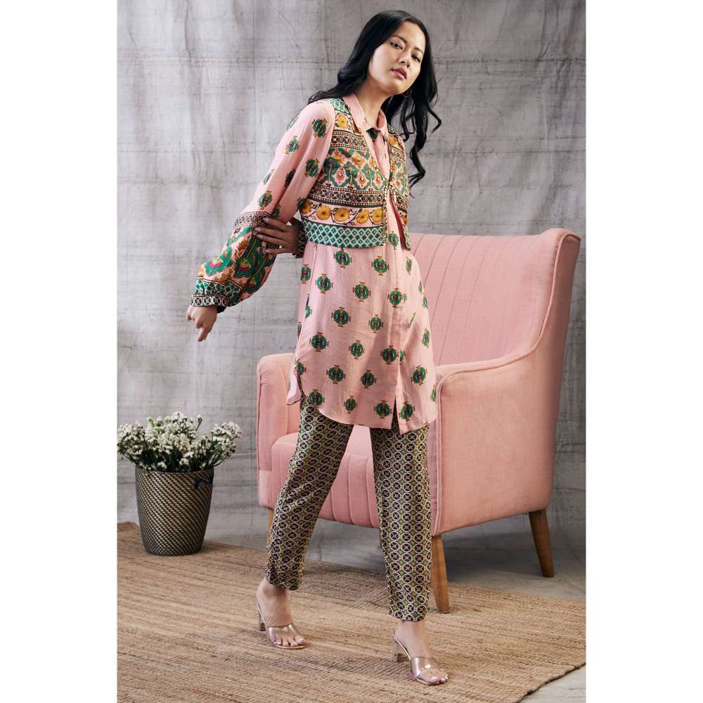 Soup by Sougat Paul Taahira Printed Co-Ord Jacket (Set of 3)