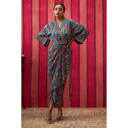Soup by Sougat Paul Qala Green Paisley Maxi Dress