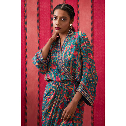 Soup by Sougat Paul Qala Green Paisley Maxi Dress