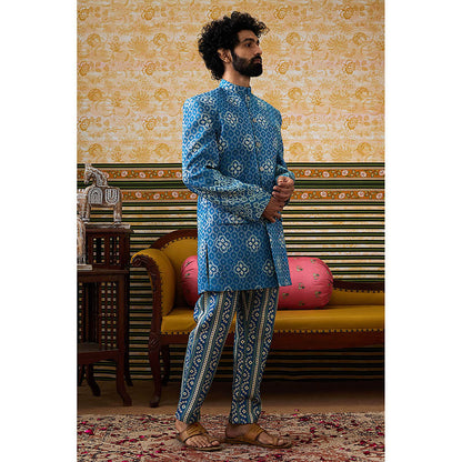Soup by Sougat Paul Bandhej Printed Bandhgala (Set of 2)