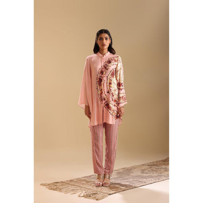 Soup by Sougat Paul Pink Naqsh Embellished Shirt with Pant (Set of 2)