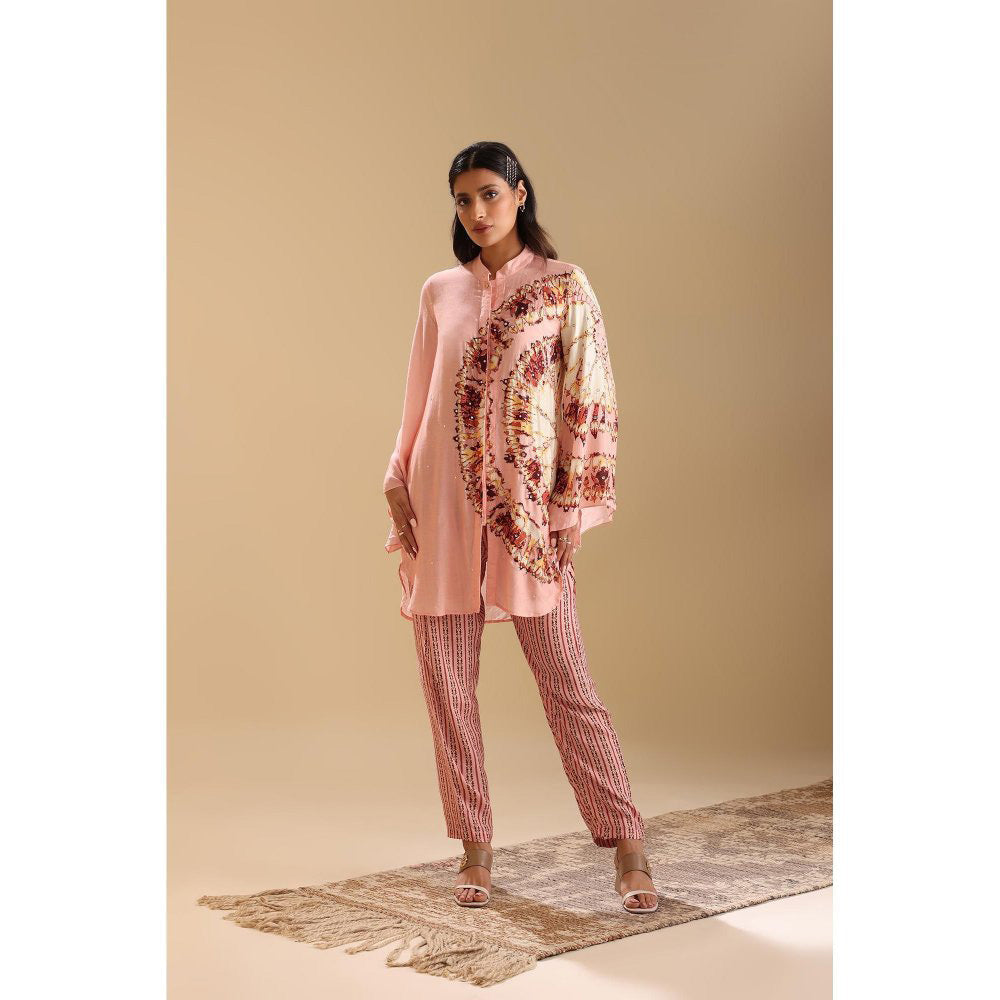 Soup by Sougat Paul Pink Naqsh Embellished Shirt with Pant (Set of 2)