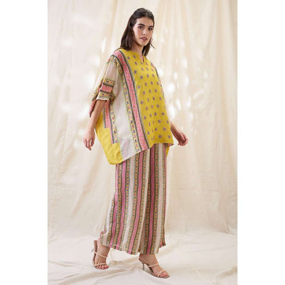 Soup by Sougat Paul Yellow Nooma Printed Co-Ord (Set of 2)