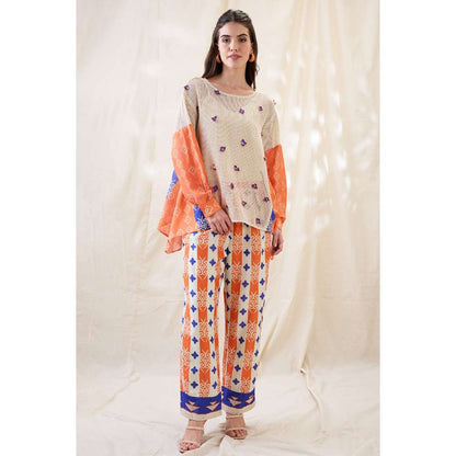 Soup by Sougat Paul Kitchra Appliqued Printed Co-Ord (Set of 2)