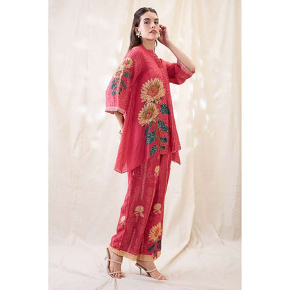 Soup by Sougat Paul Pink Ravya Floral Print Co-Ord (Set of 2)