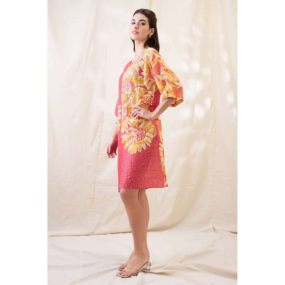 Soup by Sougat Paul Ravya Floral Print Embellished Dress