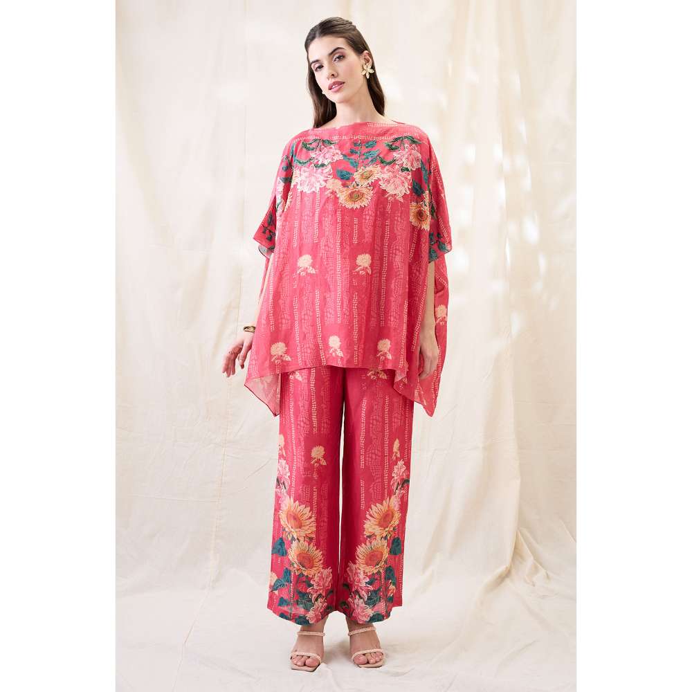 Soup by Sougat Paul Pink Ravya Floral Print Co-Ord (Set of 2)