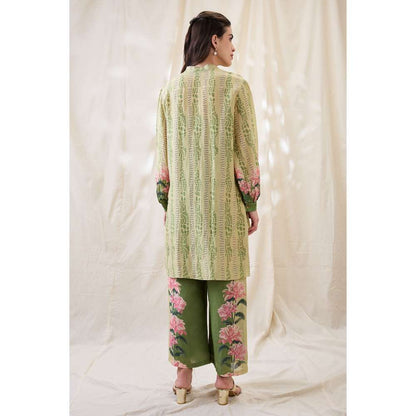 Soup by Sougat Paul Green Ravya Floral Print Co-Ord (Set of 2)