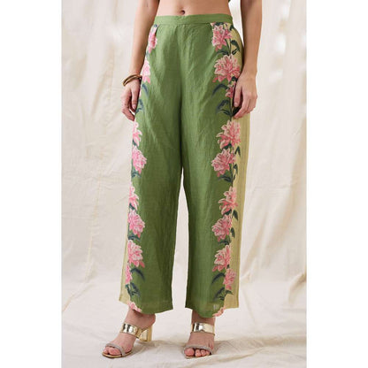 Soup by Sougat Paul Green Ravya Floral Print Co-Ord (Set of 2)