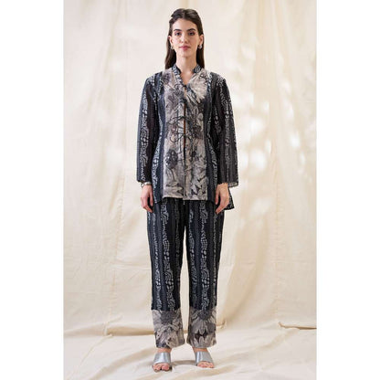 Soup by Sougat Paul Black Ravya Printed Co-Ord (Set of 2)