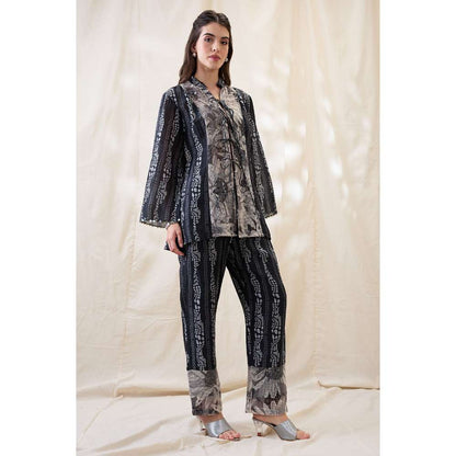 Soup by Sougat Paul Black Ravya Printed Co-Ord (Set of 2)