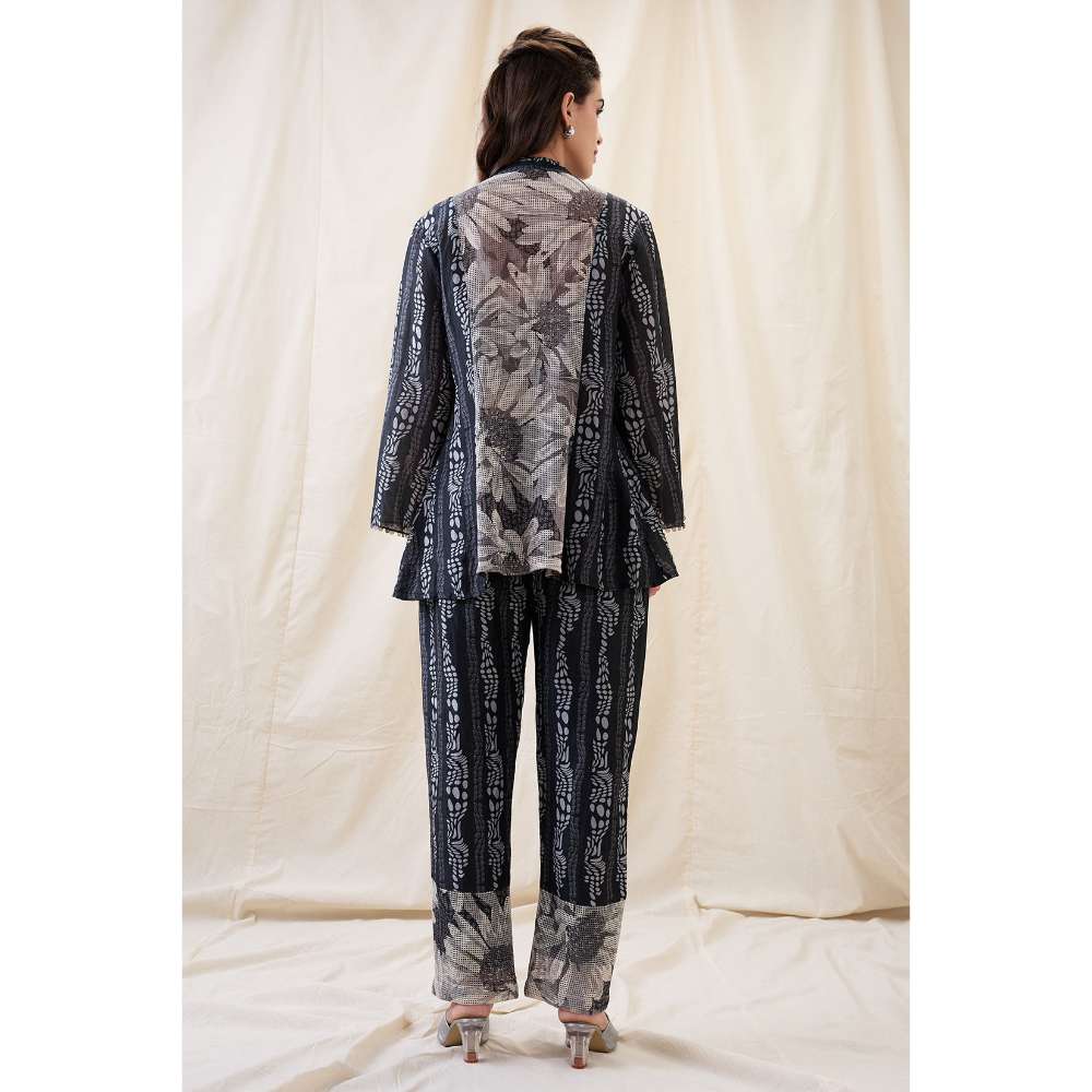 Soup by Sougat Paul Black Ravya Printed Co-Ord (Set of 2)