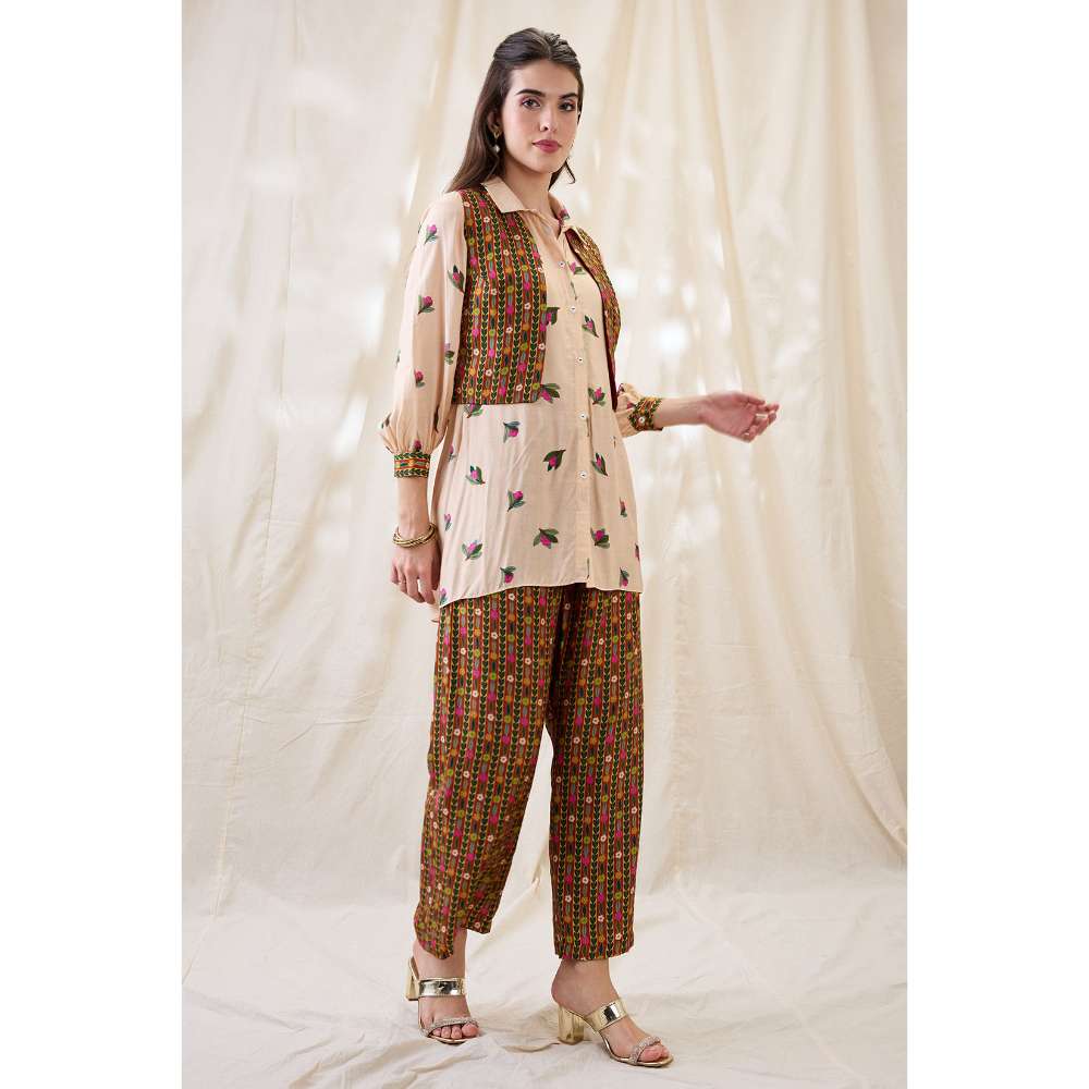 Soup by Sougat Paul Gulzaar Floral Print Co-Ord (Set of 3)