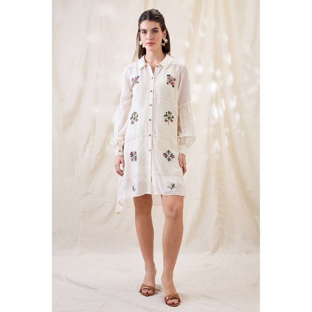 Soup by Sougat Paul Gulzaar Appliqued A-Line Dress with Slip (Set of 2)