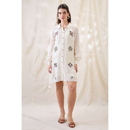 Soup by Sougat Paul Gulzaar Appliqued A-Line Dress with Slip (Set of 2)