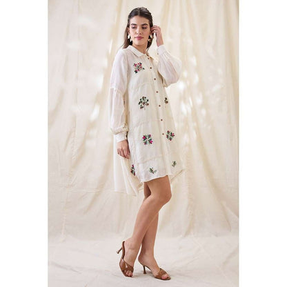 Soup by Sougat Paul Gulzaar Appliqued A-Line Dress with Slip (Set of 2)