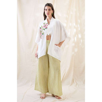 Soup by Sougat Paul Gulzaar Appliqued Floral Print Co-Ord (Set of 2)