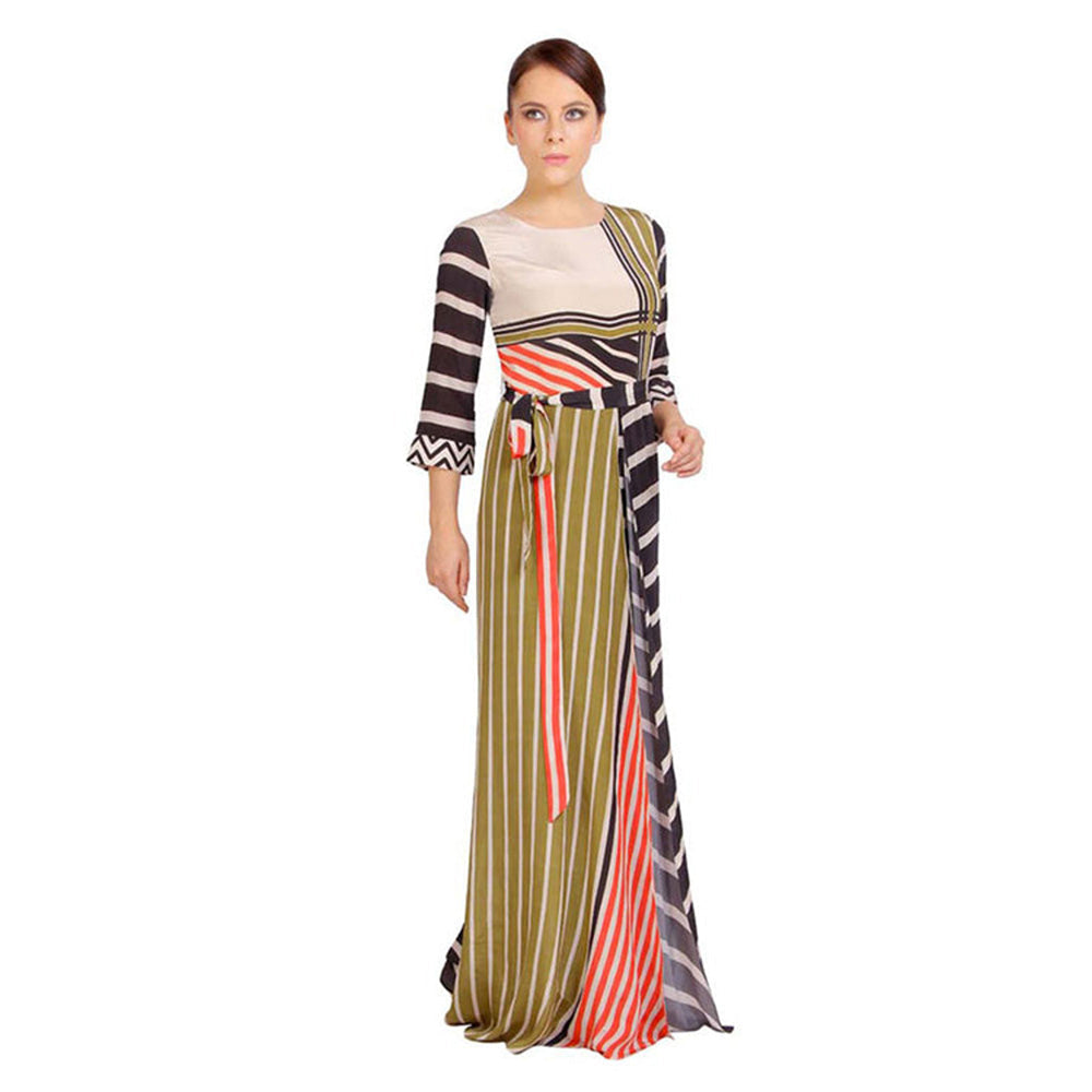 Soup by Sougat Paul Stripes Printed Multicolour Jumpsuit
