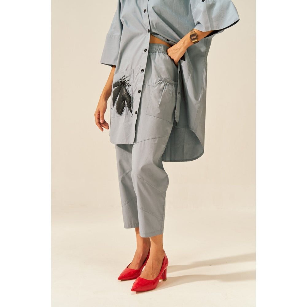 SPACE Lavasa Faded Blue Shirt with Pant (Set of 2)