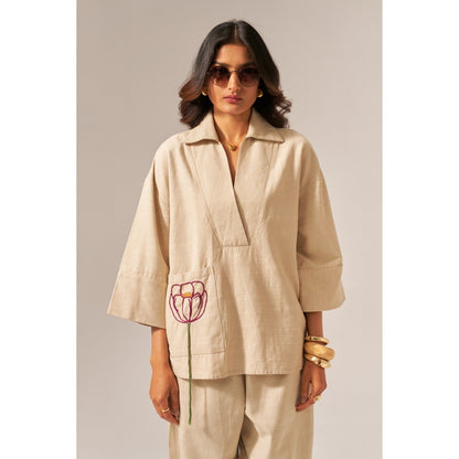 SPACE Giza Beige Co-Ord Set