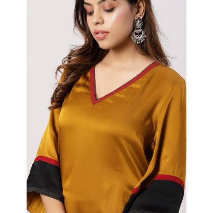Spring Soul Modal Silk Color Block Brocade Pockets Kurta