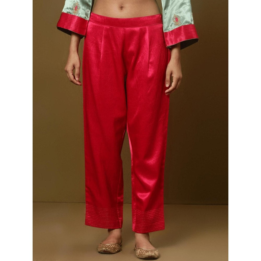 Spring Soul Embroidered Mashru Silk Kurta and Pant with Dupatta (Set of 3)