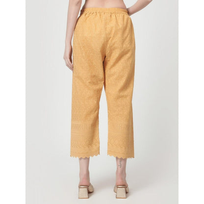 Spring Soul Cotton Ankle Length with Scallop Embroidery Pant