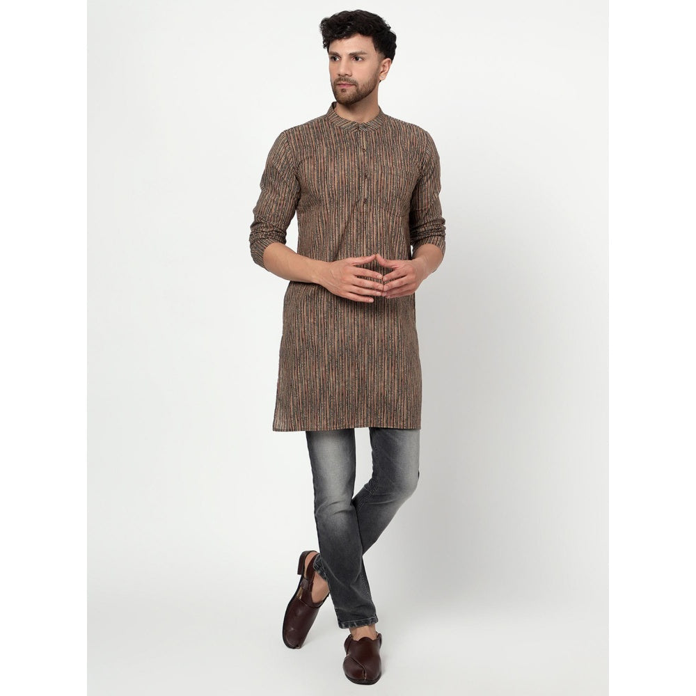 Spring Soul Brown Textured Kurta