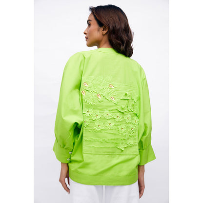 Studio Moda India Green Blair Garden Shirt