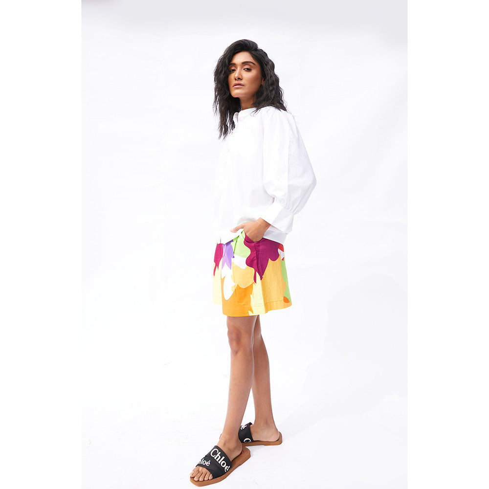 Studio Moda India White Blair Garden Shirt