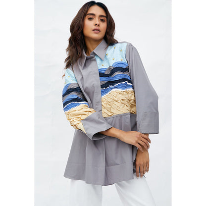 Studio Moda India Grey Rory Beach Shirt