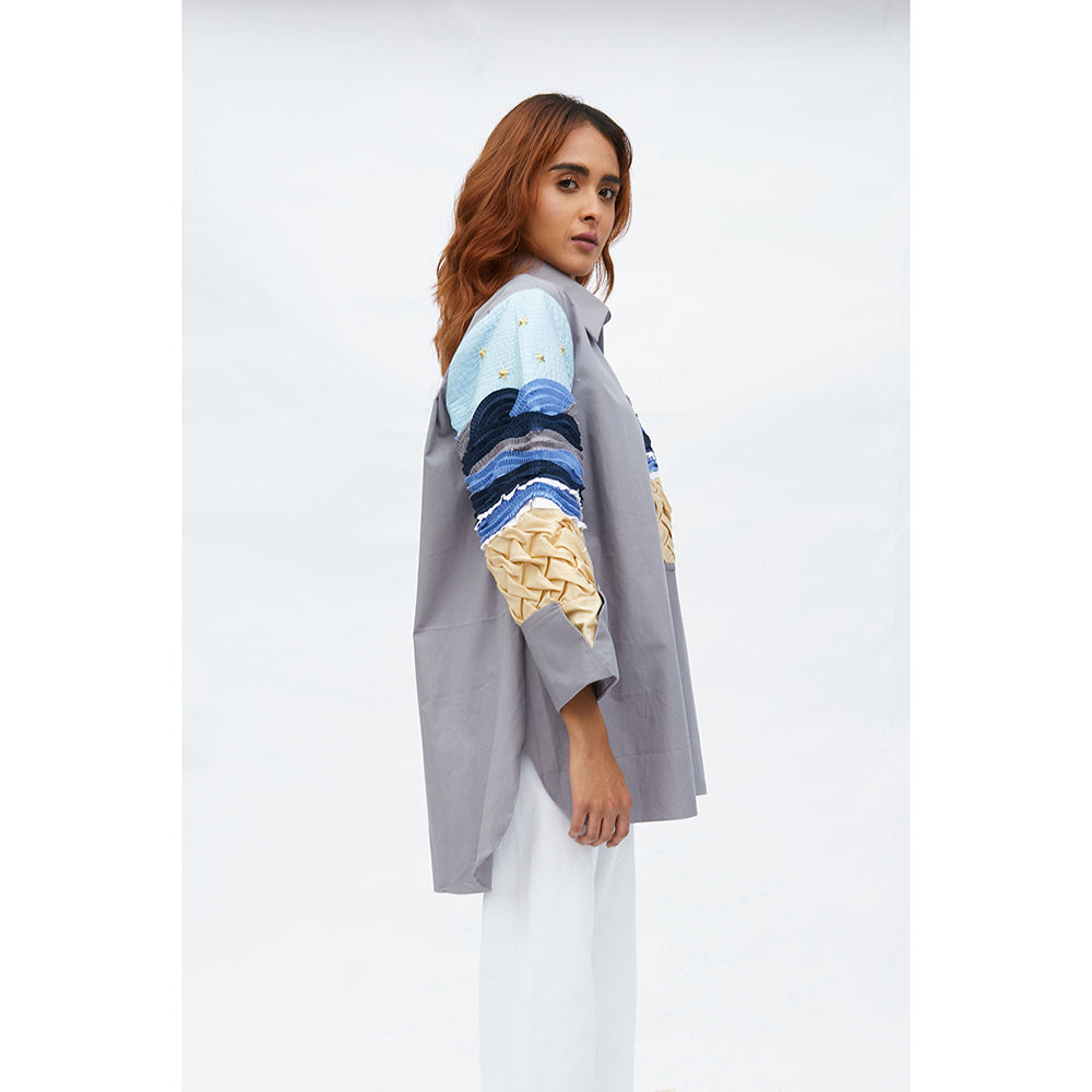 Studio Moda India Grey Rory Beach Shirt