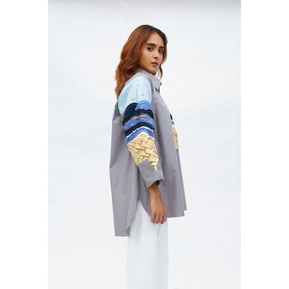 Studio Moda India Grey Rory Beach Shirt
